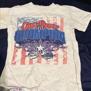 Gildan White Cheer Power Champion Tee